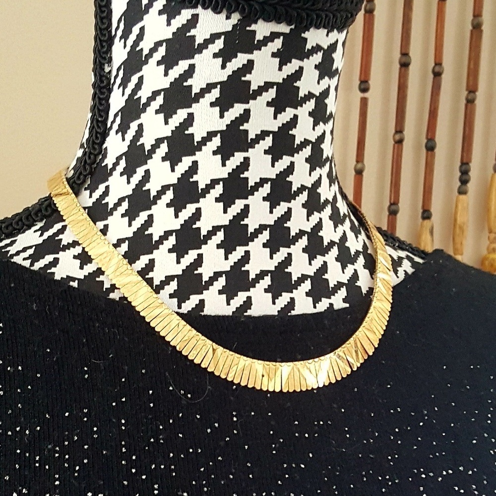 GIFTED 🔥14KYG "CLEOPATRA STYLE”, Chased Design, NECKLACE - Picture 8 of 11